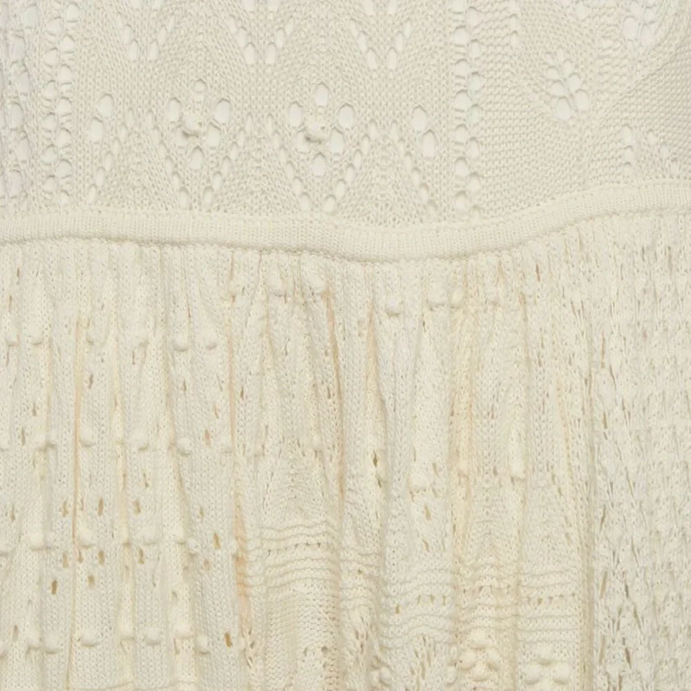 Zimmermann Cream Anneke Patchwork Knit Midi Dress S - Picture 4 of 7
